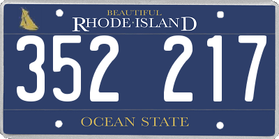 RI license plate 352217
