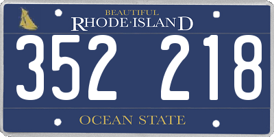 RI license plate 352218