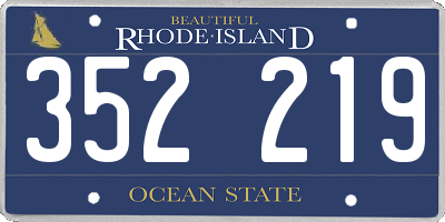 RI license plate 352219