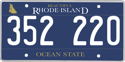 RI license plate 352220