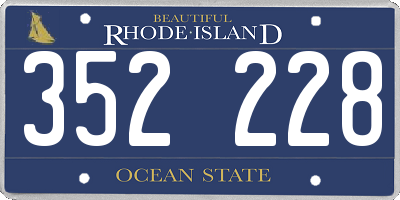 RI license plate 352228