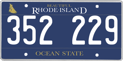 RI license plate 352229