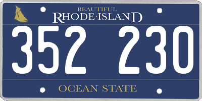 RI license plate 352230