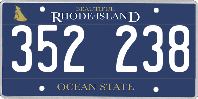 RI license plate 352238