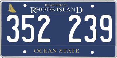RI license plate 352239