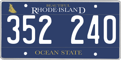 RI license plate 352240