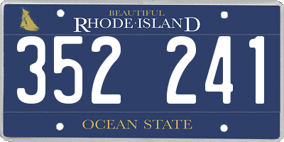 RI license plate 352241