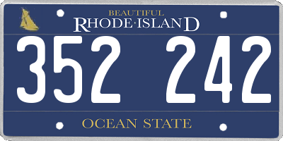 RI license plate 352242