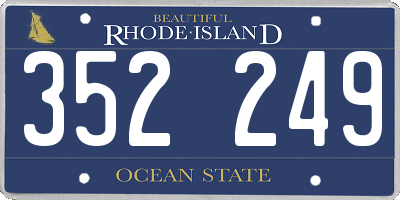 RI license plate 352249
