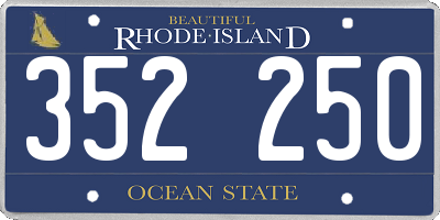 RI license plate 352250