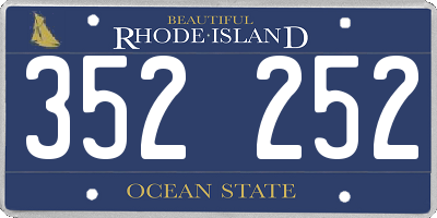 RI license plate 352252