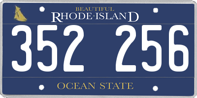 RI license plate 352256