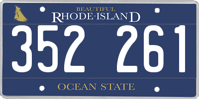 RI license plate 352261