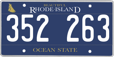 RI license plate 352263