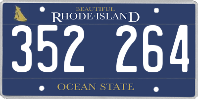RI license plate 352264