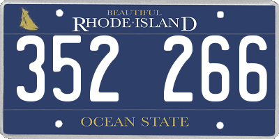 RI license plate 352266
