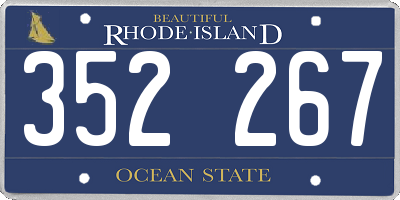 RI license plate 352267