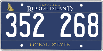 RI license plate 352268