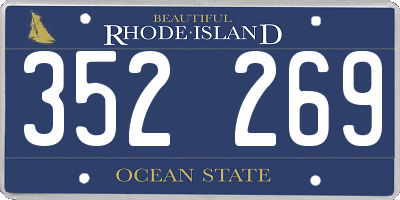 RI license plate 352269