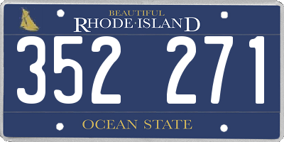 RI license plate 352271