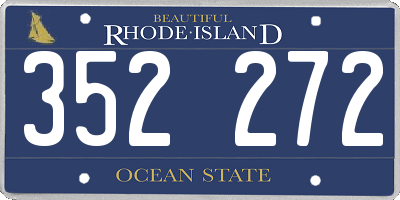 RI license plate 352272