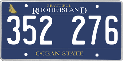 RI license plate 352276