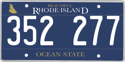 RI license plate 352277