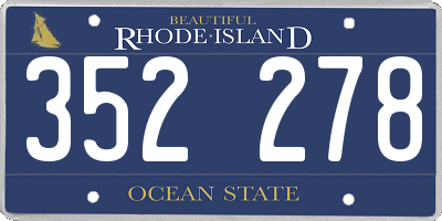 RI license plate 352278