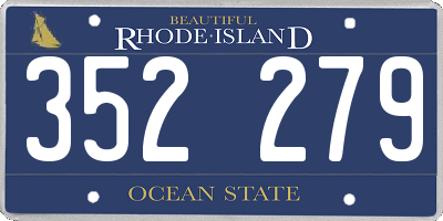 RI license plate 352279