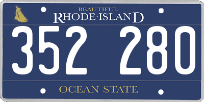 RI license plate 352280