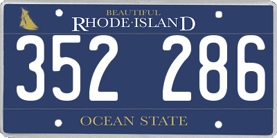 RI license plate 352286