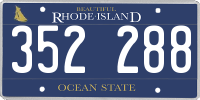 RI license plate 352288