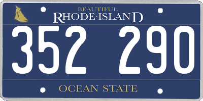 RI license plate 352290