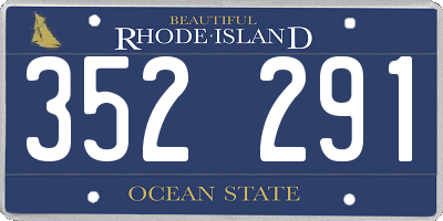 RI license plate 352291