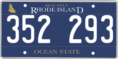 RI license plate 352293