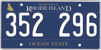 RI license plate 352296