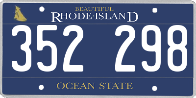 RI license plate 352298
