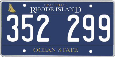 RI license plate 352299