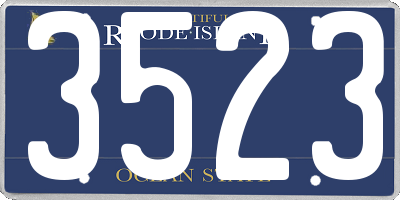 RI license plate 3523