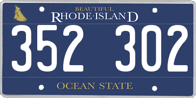 RI license plate 352302