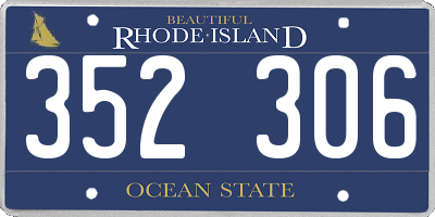 RI license plate 352306