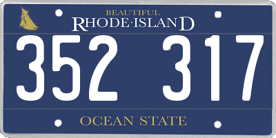 RI license plate 352317