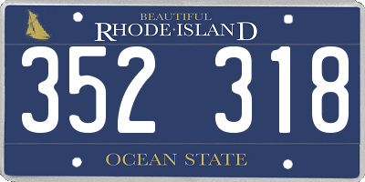 RI license plate 352318