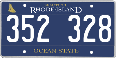 RI license plate 352328