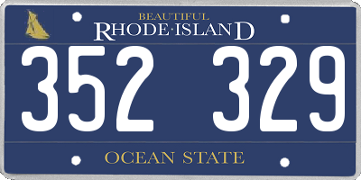 RI license plate 352329