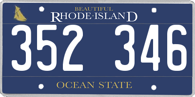 RI license plate 352346