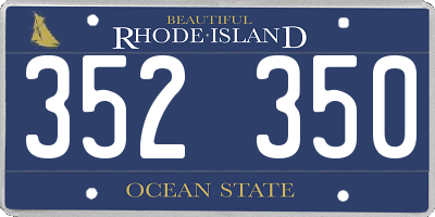 RI license plate 352350