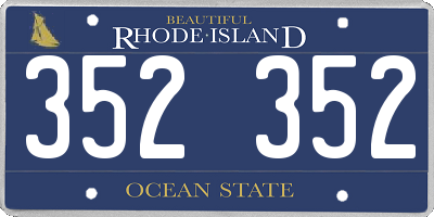 RI license plate 352352