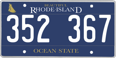RI license plate 352367