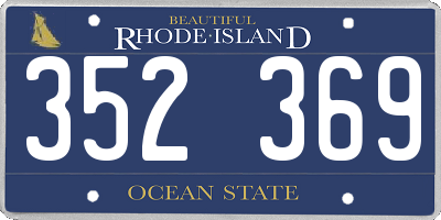 RI license plate 352369